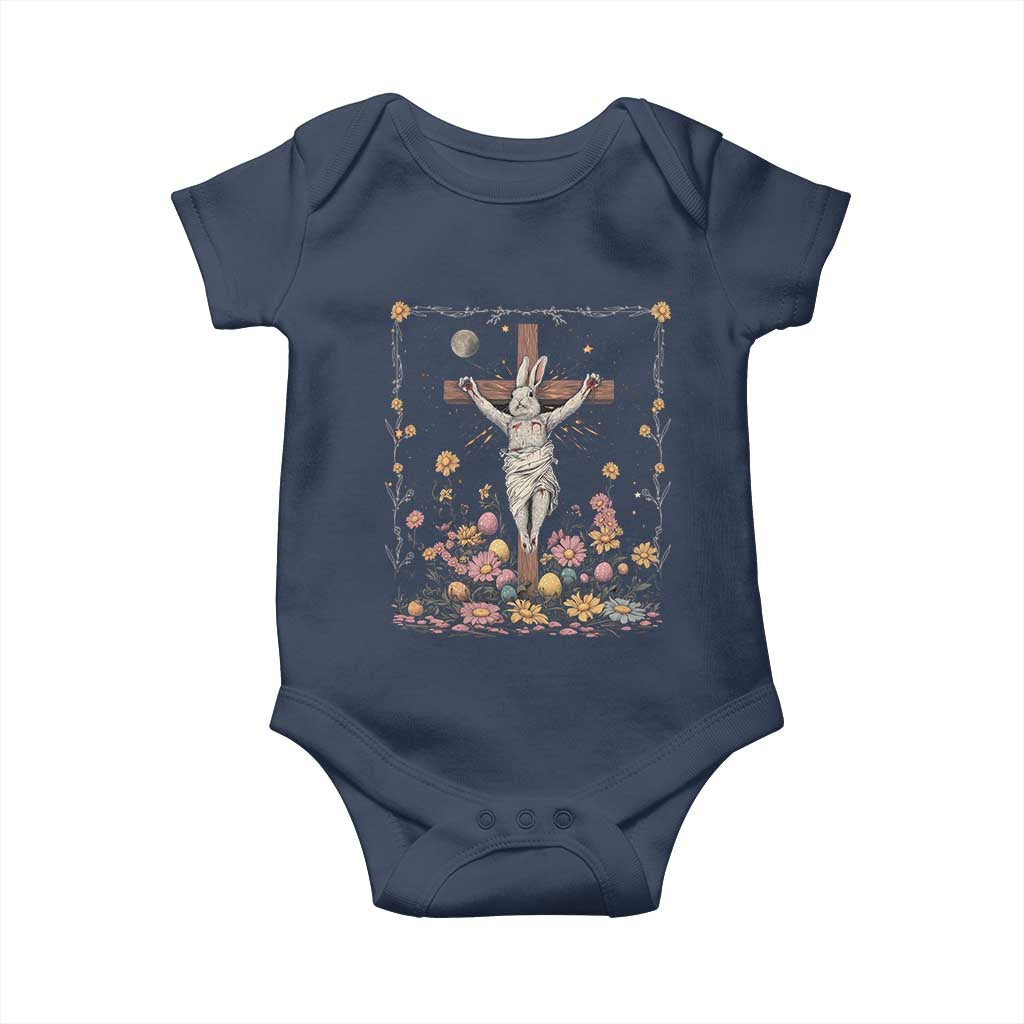Christian Religious Easter Day Bunny Floral Christ Jesus Baby Onesie