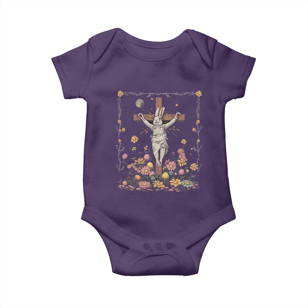 Christian Religious Easter Day Bunny Floral Christ Jesus Baby Onesie