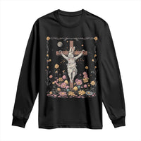 Christian Religious Easter Day Bunny Floral Christ Jesus Long Sleeve Shirt