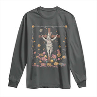 Christian Religious Easter Day Bunny Floral Christ Jesus Long Sleeve Shirt