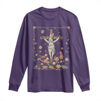 Christian Religious Easter Day Bunny Floral Christ Jesus Long Sleeve Shirt