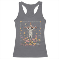Christian Religious Easter Day Bunny Floral Christ Jesus Racerback Tank Top