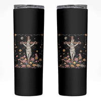Christian Religious Easter Day Bunny Floral Christ Jesus Skinny Tumbler