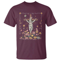 Christian Religious Easter Day Bunny Floral Christ Jesus T Shirt