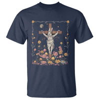 Christian Religious Easter Day Bunny Floral Christ Jesus T Shirt