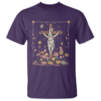 Christian Religious Easter Day Bunny Floral Christ Jesus T Shirt