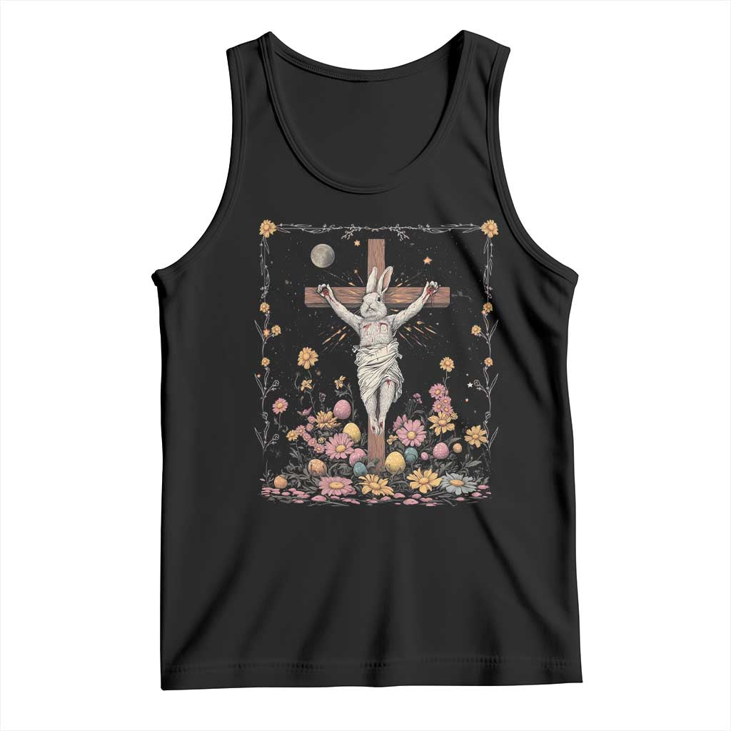 Christian Religious Easter Day Bunny Floral Christ Jesus Tank Top