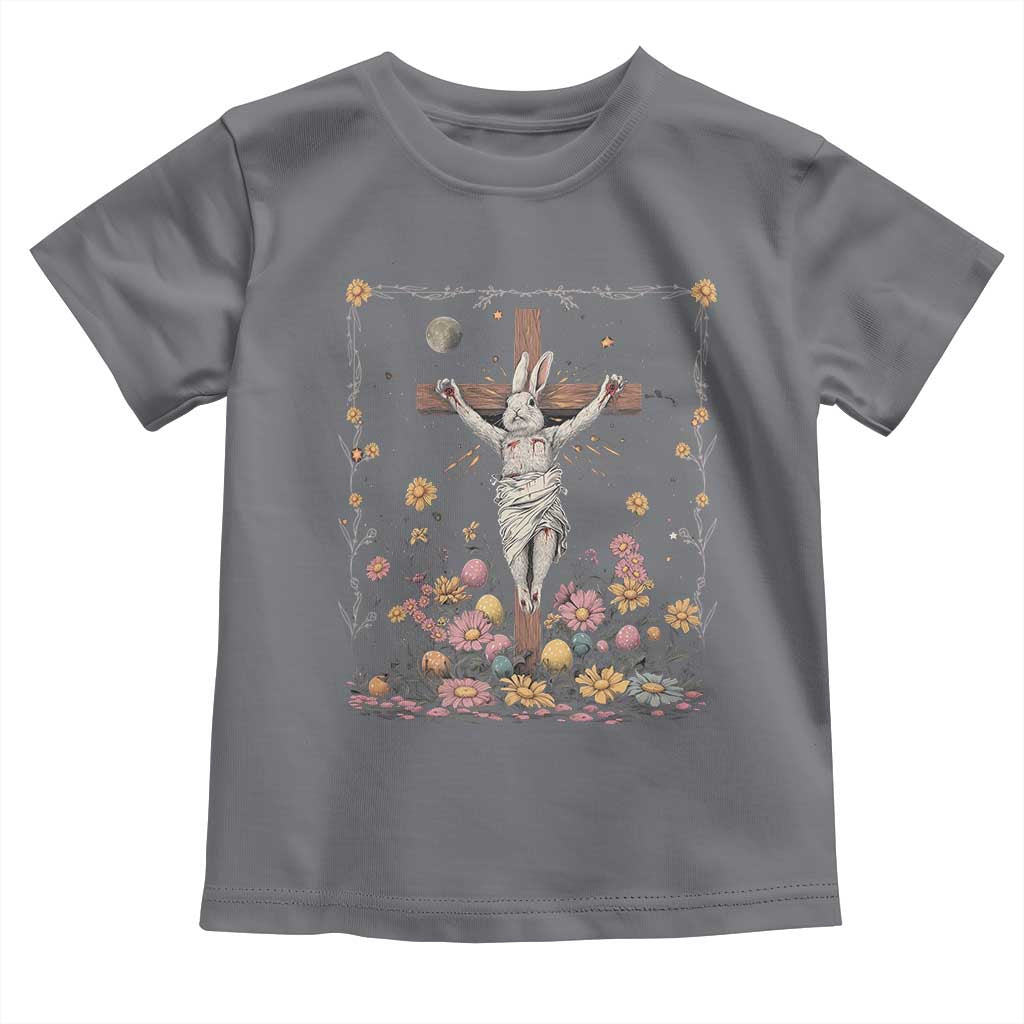 Christian Religious Easter Day Bunny Floral Christ Jesus Toddler T Shirt