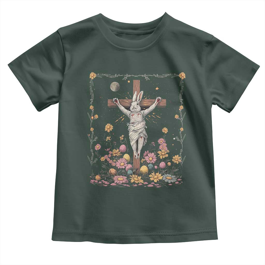 Christian Religious Easter Day Bunny Floral Christ Jesus Toddler T Shirt