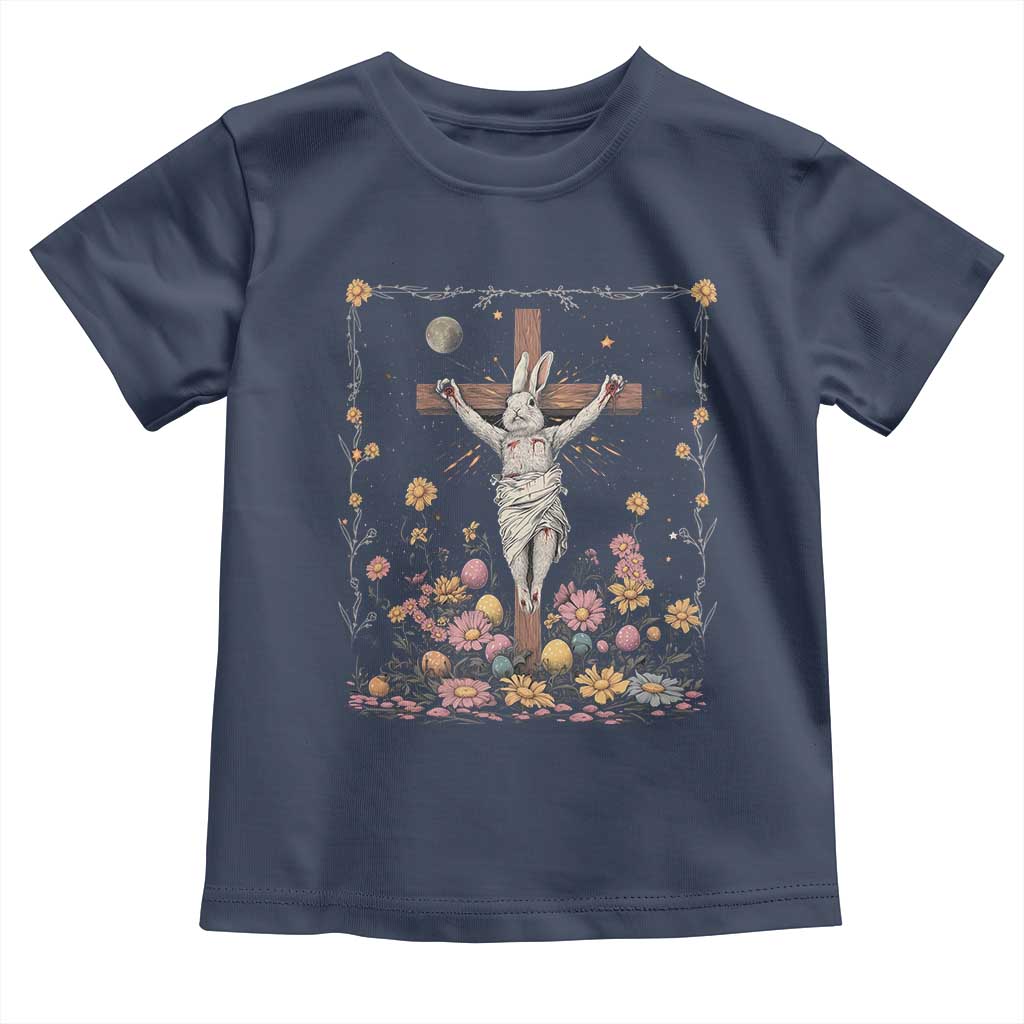 Christian Religious Easter Day Bunny Floral Christ Jesus Toddler T Shirt