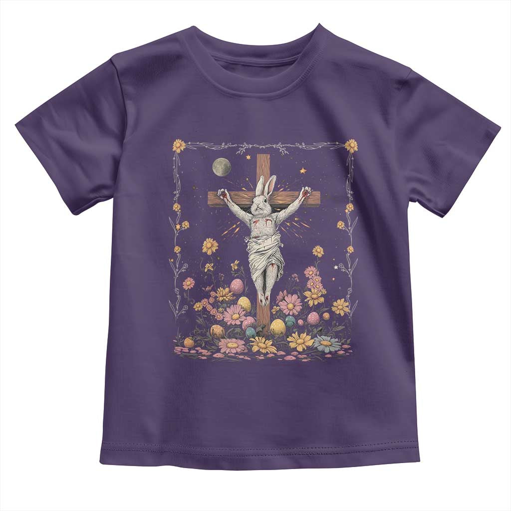 Christian Religious Easter Day Bunny Floral Christ Jesus Toddler T Shirt