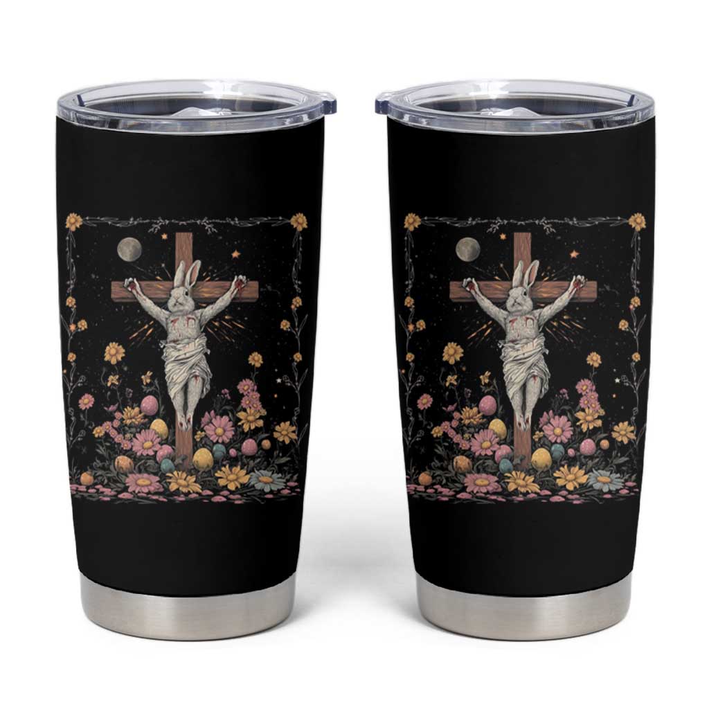 Christian Religious Easter Day Bunny Floral Christ Jesus Tumbler Cup