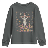 Christian Religious Easter Day Bunny Floral Christ Jesus Youth Sweatshirt