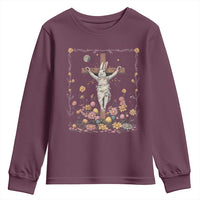 Christian Religious Easter Day Bunny Floral Christ Jesus Youth Sweatshirt