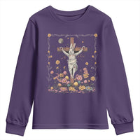 Christian Religious Easter Day Bunny Floral Christ Jesus Youth Sweatshirt