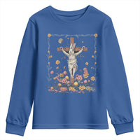 Christian Religious Easter Day Bunny Floral Christ Jesus Youth Sweatshirt