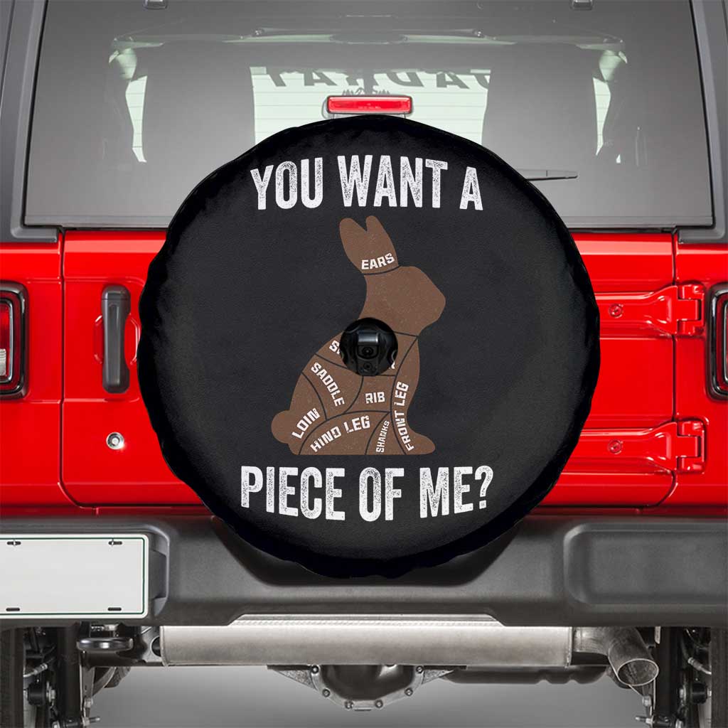 Funny You Want A Piece Of Me Spare Tire Cover Chocolate Easter Bunny