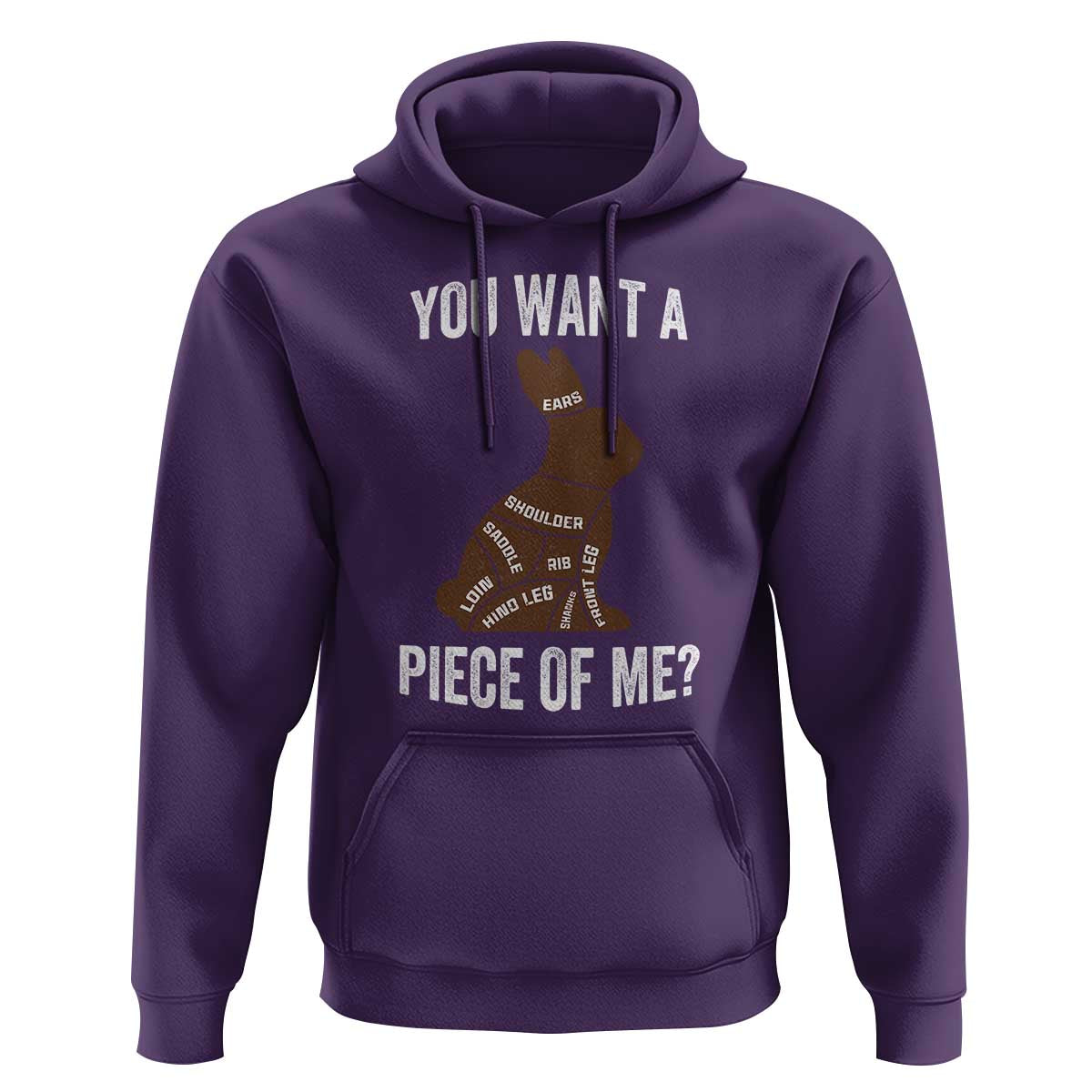 Funny You Want A Piece Of Me Hoodie Chocolate Easter Bunny