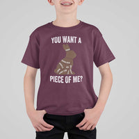 Funny You Want A Piece Of Me T Shirt For Kid Chocolate Easter Bunny