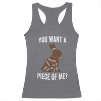 Funny You Want A Piece Of Me Racerback Tank Top Chocolate Easter Bunny