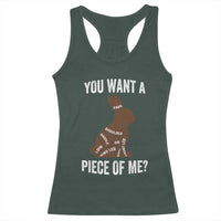 Funny You Want A Piece Of Me Racerback Tank Top Chocolate Easter Bunny