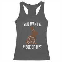 Funny You Want A Piece Of Me Racerback Tank Top Chocolate Easter Bunny