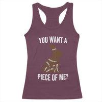 Funny You Want A Piece Of Me Racerback Tank Top Chocolate Easter Bunny