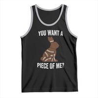 Funny You Want A Piece Of Me Tank Top Chocolate Easter Bunny