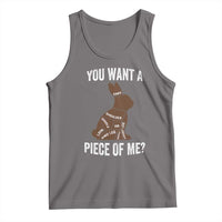 Funny You Want A Piece Of Me Tank Top Chocolate Easter Bunny