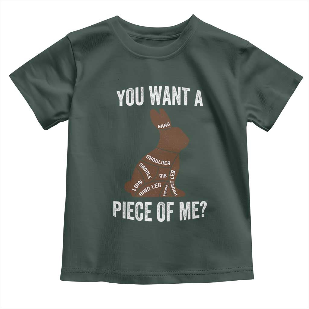 Funny You Want A Piece Of Me Toddler T Shirt Chocolate Easter Bunny