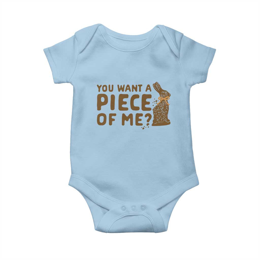 Funny Easter Day Chocolate Bunny Baby Onesie You Want A Piece Of Me