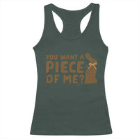 Funny Easter Day Chocolate Bunny Racerback Tank Top You Want A Piece Of Me