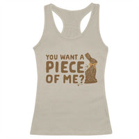 Funny Easter Day Chocolate Bunny Racerback Tank Top You Want A Piece Of Me