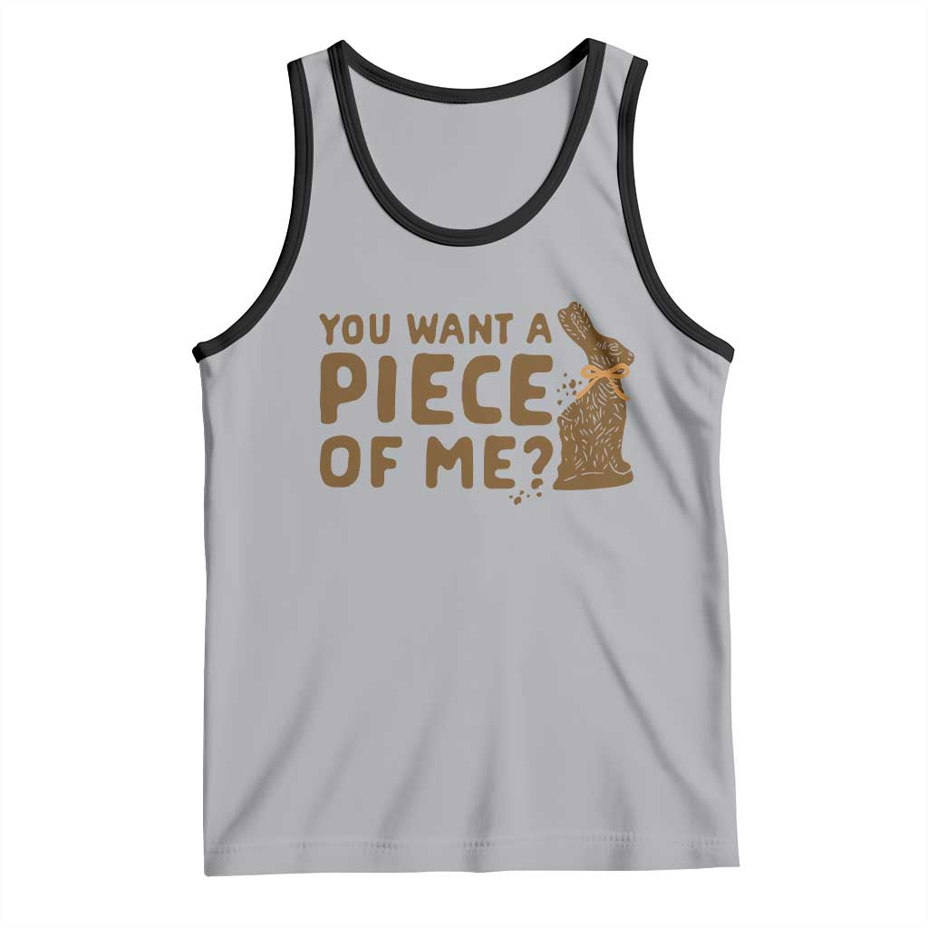 Funny Easter Day Chocolate Bunny Tank Top You Want A Piece Of Me