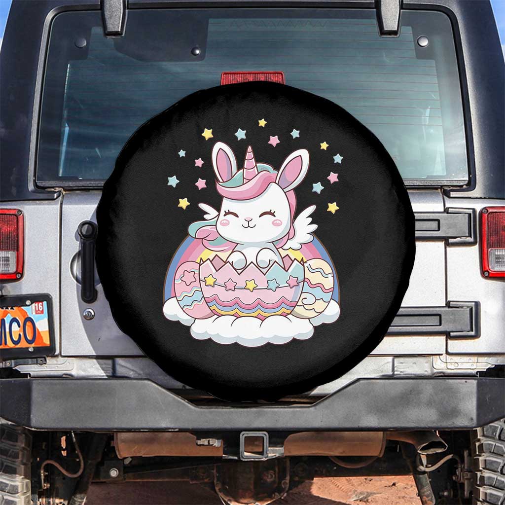 Funny Easter Unicorn Bunny Easter Eggs Spare Tire Cover