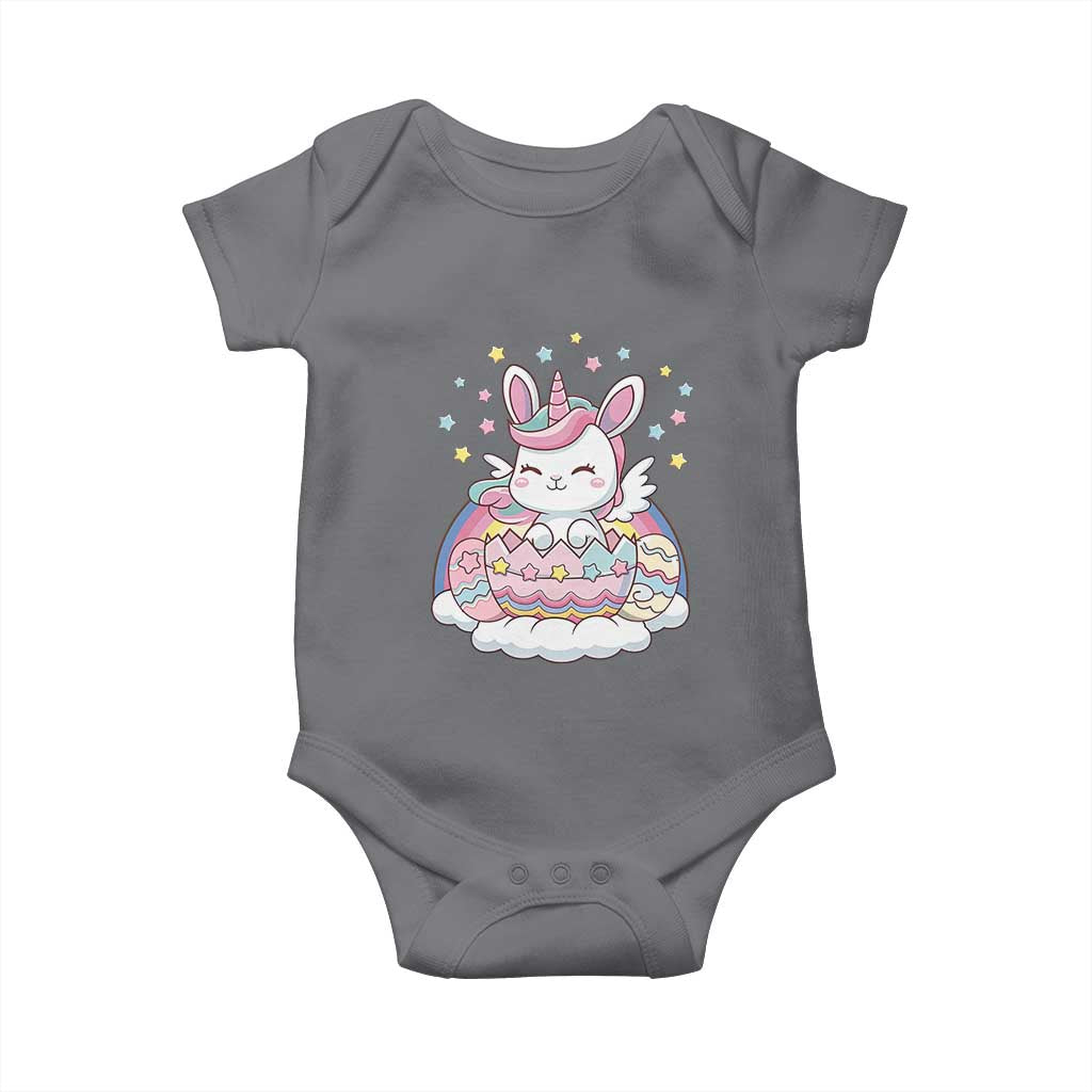 Funny Easter Unicorn Bunny Easter Eggs Baby Onesie