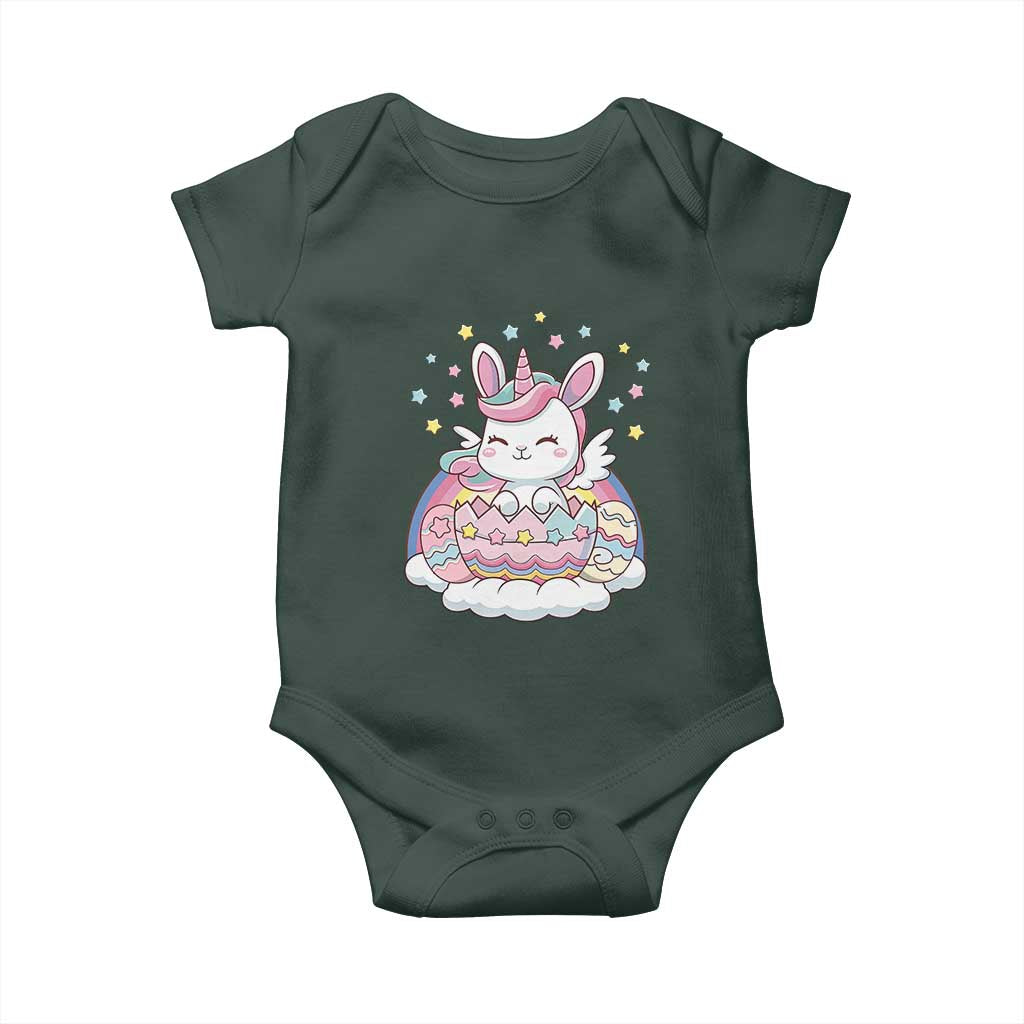 Funny Easter Unicorn Bunny Easter Eggs Baby Onesie