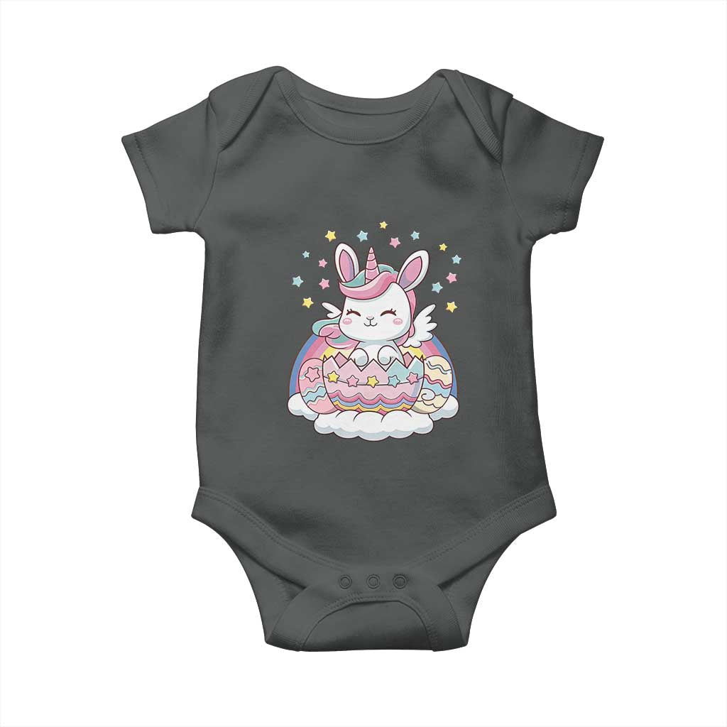Funny Easter Unicorn Bunny Easter Eggs Baby Onesie