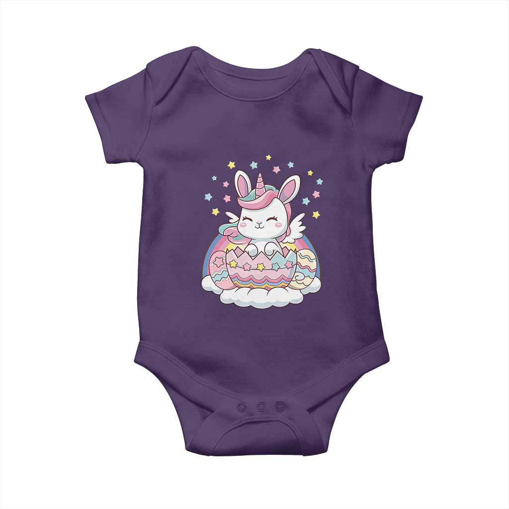 Funny Easter Unicorn Bunny Easter Eggs Baby Onesie