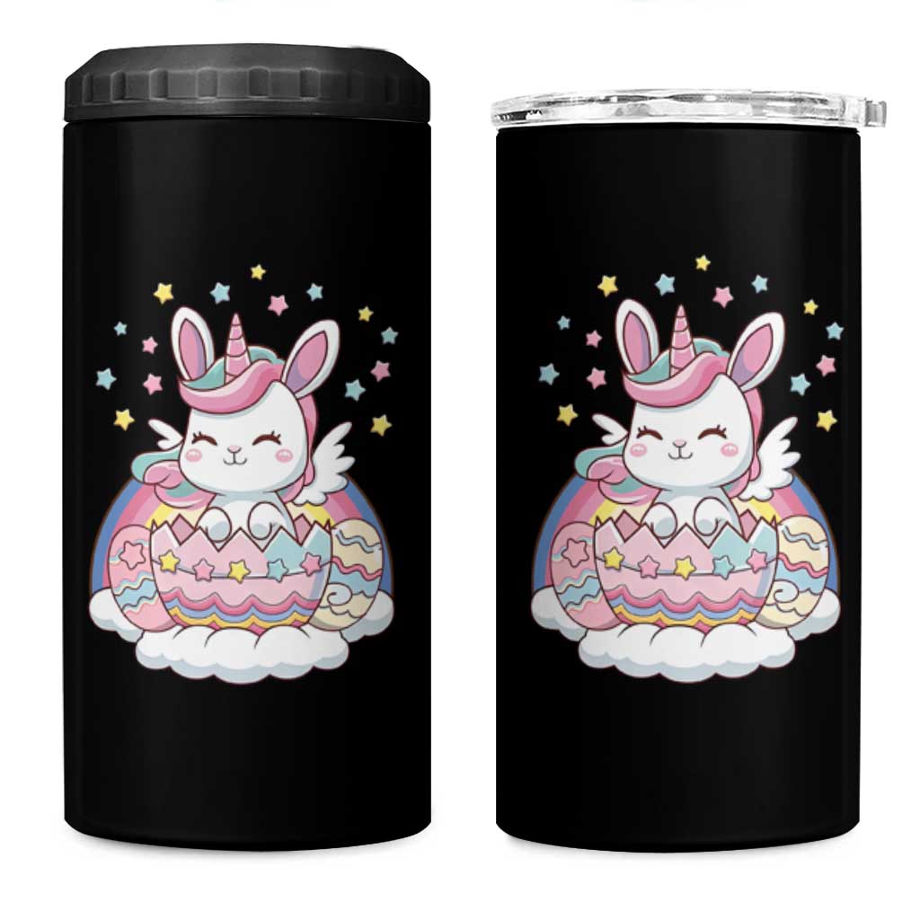 Funny Easter Unicorn Bunny Easter Eggs 4 in 1 Can Cooler Tumbler