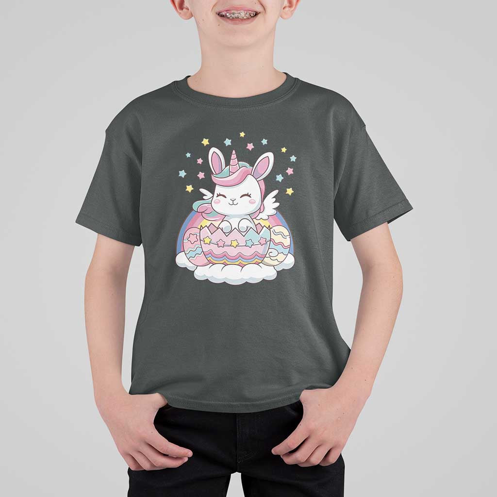 Funny Easter Unicorn Bunny Easter Eggs T Shirt For Kid