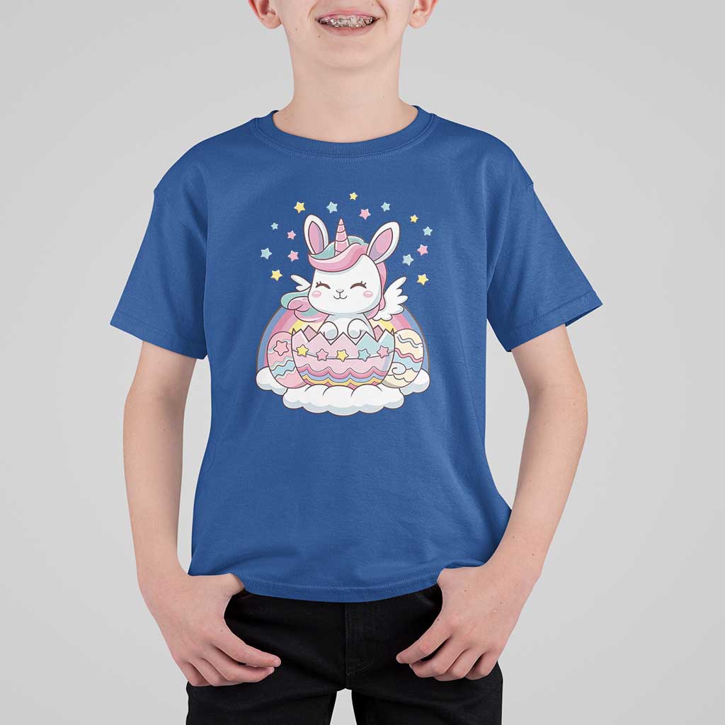 Funny Easter Unicorn Bunny Easter Eggs T Shirt For Kid