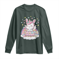 Funny Easter Unicorn Bunny Easter Eggs Long Sleeve Shirt