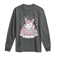 Funny Easter Unicorn Bunny Easter Eggs Long Sleeve Shirt