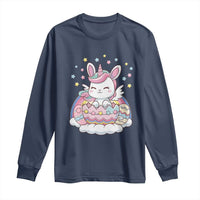 Funny Easter Unicorn Bunny Easter Eggs Long Sleeve Shirt