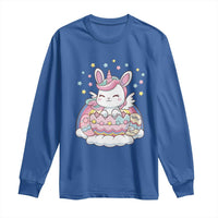 Funny Easter Unicorn Bunny Easter Eggs Long Sleeve Shirt
