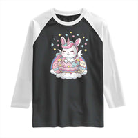 Funny Easter Unicorn Bunny Easter Eggs Raglan Shirt