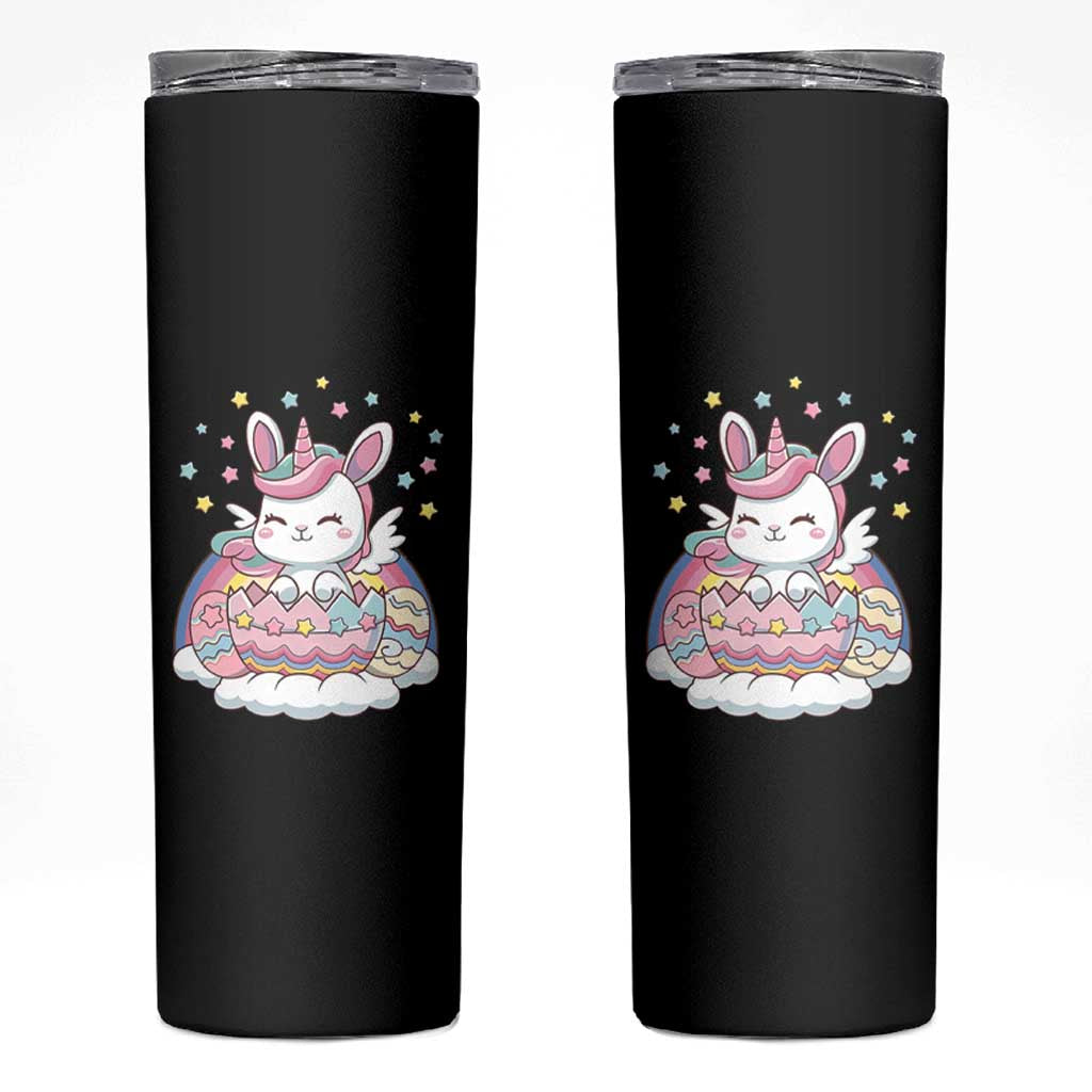 Funny Easter Unicorn Bunny Easter Eggs Skinny Tumbler