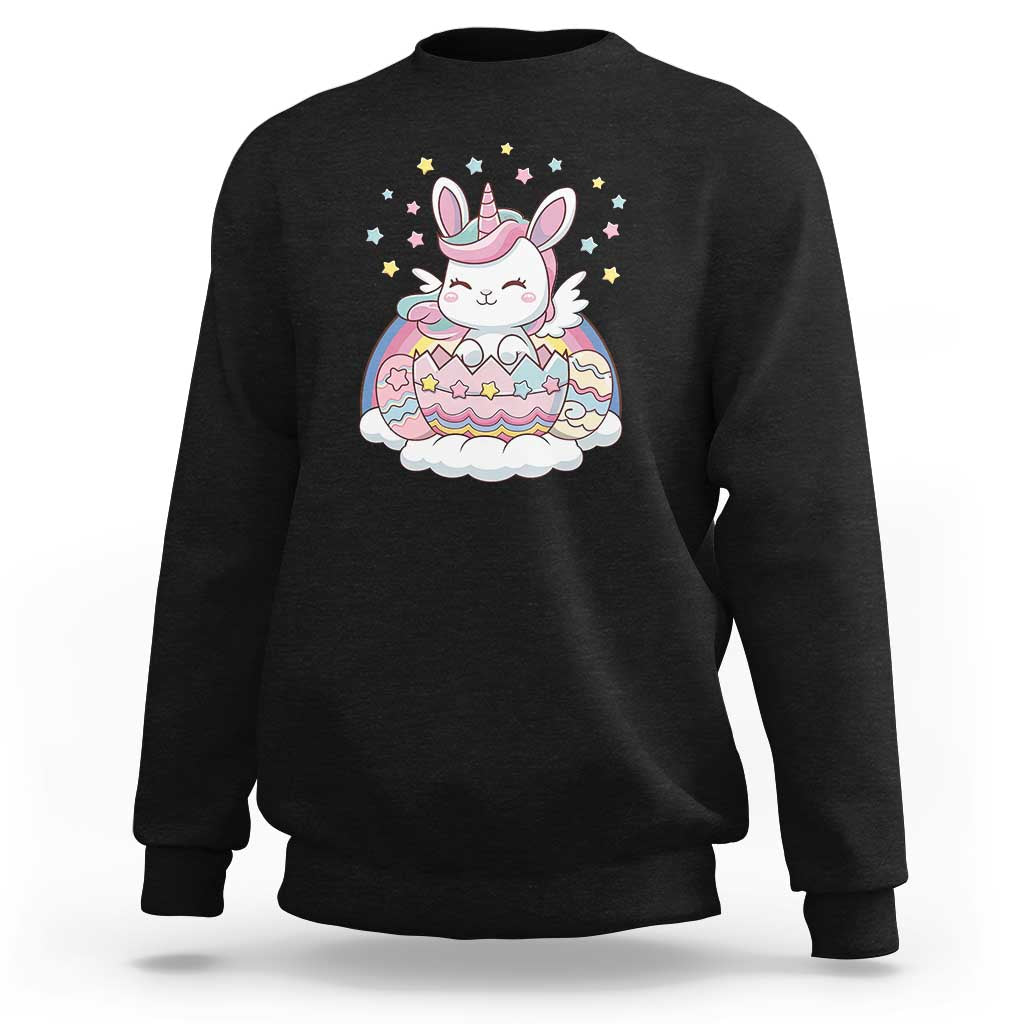 Funny Easter Unicorn Bunny Easter Eggs Sweatshirt