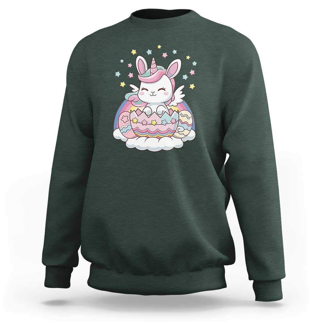 Funny Easter Unicorn Bunny Easter Eggs Sweatshirt